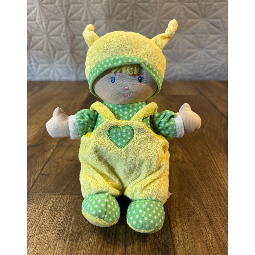 Kids Preferred My First Baby Doll Plush 2018 Yellow Green Heart Polka Dot #25079